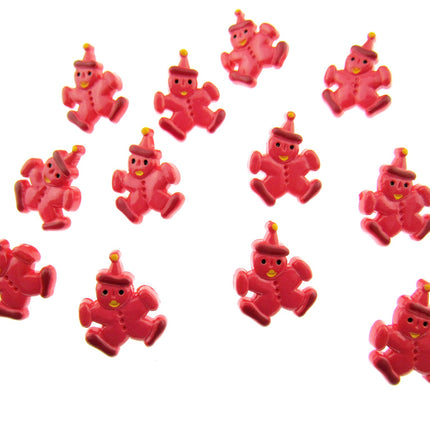 Clown Buttons Hand Painted Plastic Children's Shank Buttons Clothing 15mm CN8