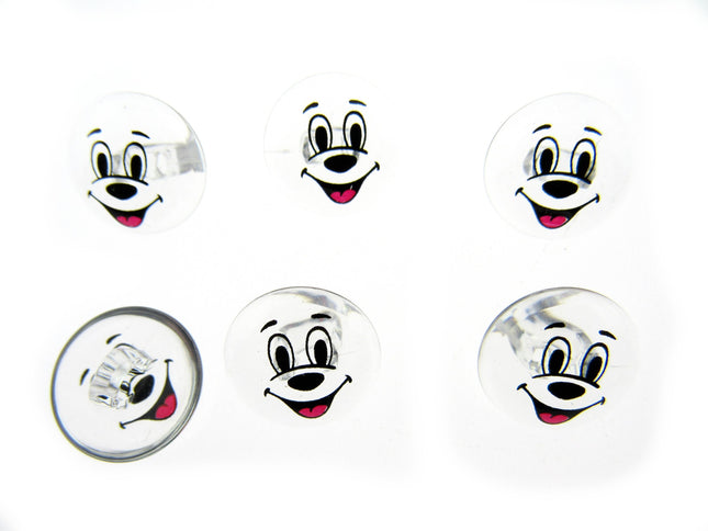Children's Animal Buttons Round Kids Character Crystal Shank Buttons 15mm CG7 - ThreadandTrimmings