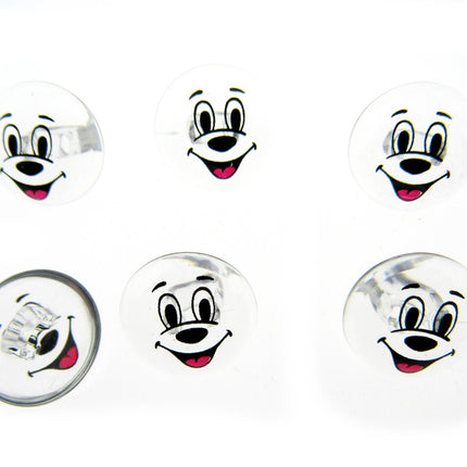 Children's Animal Buttons Round Kids Character Crystal Shank Buttons 15mm CG7 - ThreadandTrimmings