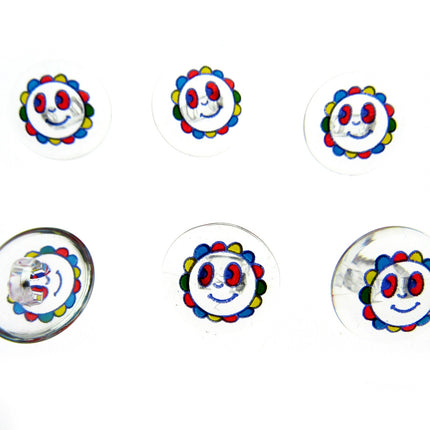Children's Animal Buttons Round Kids Character Crystal Shank Buttons 15mm CG7 - ThreadandTrimmings