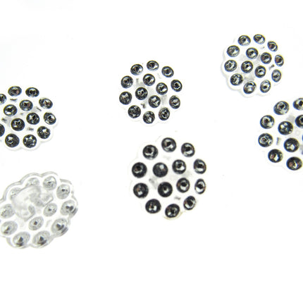 Round Crystal Diamante Button Daisy Flower Shank Button 18mm CX3