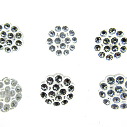 Round Crystal Diamante Button Daisy Flower Shank Button 18mm CX3