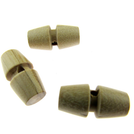Olive Wood Toggles Made From Olive Wood Single Hole Toggle For Duffle Coats CW10 - ThreadandTrimmings