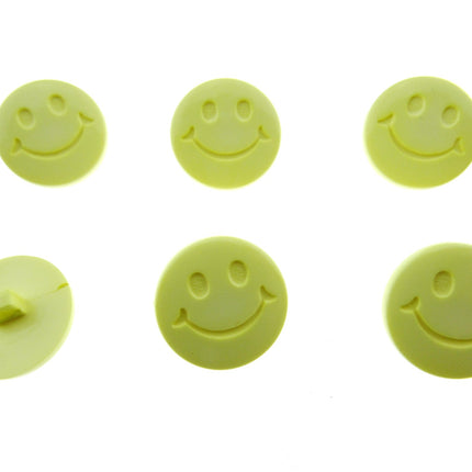 Round Happy Face Buttons 20mm Smiling Face Plastic Button with Shank - (CN32) - ThreadandTrimmings