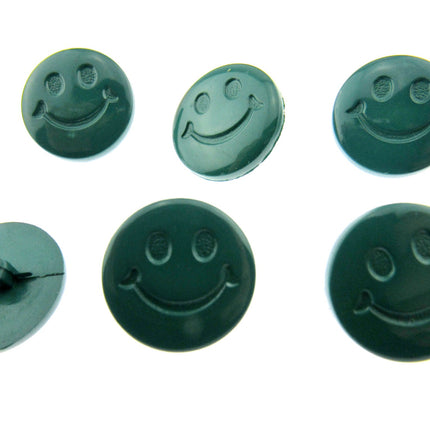 Round Happy Face Buttons 20mm Smiling Face Plastic Button with Shank - (CN32) - ThreadandTrimmings