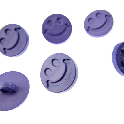 Round Happy Face Buttons 15mm Smiley Face Plastic Button with Shank - (CN32) - ThreadandTrimmings