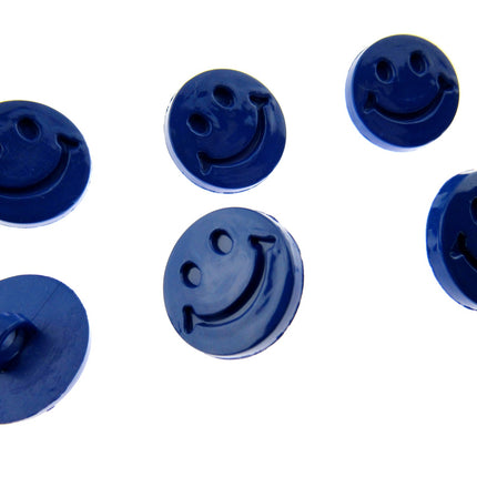 Round Happy Face Buttons 15mm Smiley Face Plastic Button with Shank - (CN32) - ThreadandTrimmings
