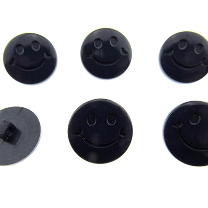 Round Happy Face Buttons 20mm Smiling Face Plastic Button with Shank - (CN32) - ThreadandTrimmings