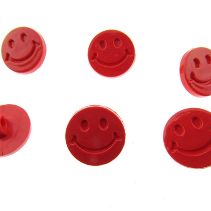 Round Happy Face Buttons 20mm Smiling Face Plastic Button with Shank - (CN32) - ThreadandTrimmings