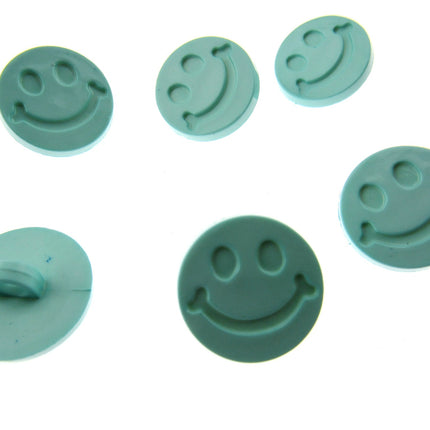 Round Happy Face Buttons 20mm Smiling Face Plastic Button with Shank - (CN32) - ThreadandTrimmings
