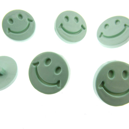 Round Happy Face Buttons 20mm Smiling Face Plastic Button with Shank - (CN32) - ThreadandTrimmings