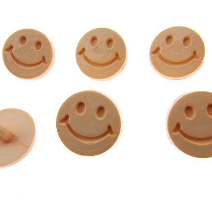 Round Happy Face Buttons 20mm Smiling Face Plastic Button with Shank - (CN32) - ThreadandTrimmings