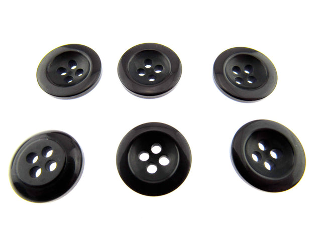 Round Trouser Buttons with Four Holes 18mm (11/16") 7 Colours Available P102 - ThreadandTrimmings