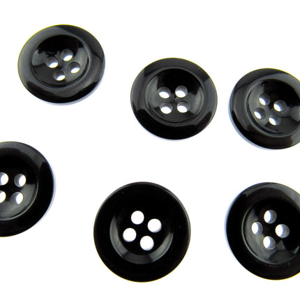 Round Trouser Buttons with Four Holes 18mm (11/16") 7 Colours Available P102 - ThreadandTrimmings