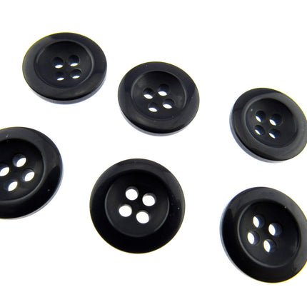 Round Trouser Buttons with Four Holes 18mm (11/16") 7 Colours Available P102 - ThreadandTrimmings