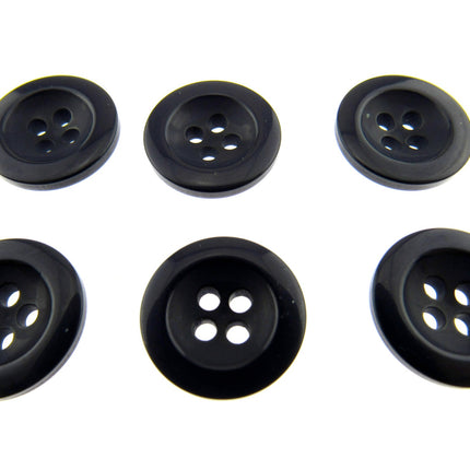 Round Trouser Buttons with Four Holes 18mm (11/16") 7 Colours Available P102 - ThreadandTrimmings