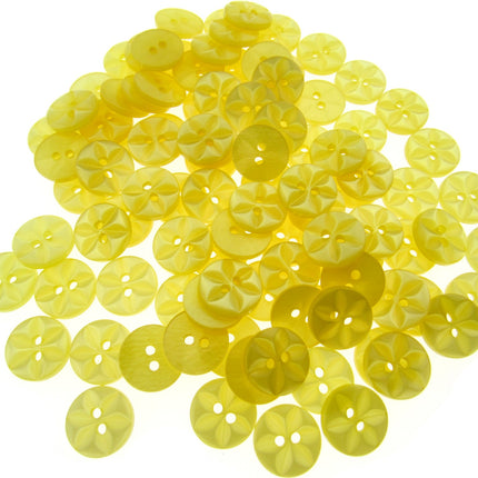 Round Baby Star Buttons 100 Button Per Packs Choice of Colours & Sizes - ThreadandTrimmings