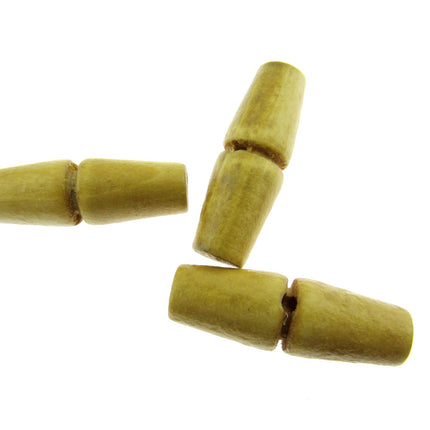 Natural Wooden Toggle Buttons for Duffle Coats Single Drilled Hole 4 Sizes  CW21 - ThreadandTrimmings
