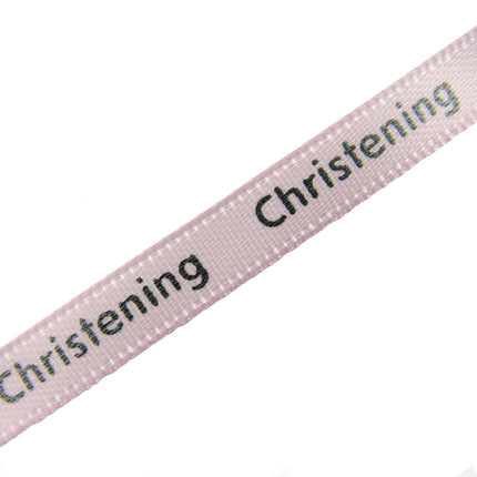 Christening Ribbon - 3m x Blue or Pink Christening Ribbon - 6mm Wide
