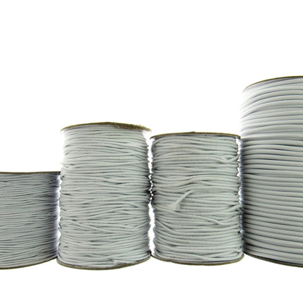 Thin Round Elastic Hat Elastic by Habicraft 1mm 1.5mm 2mm 3mm In Black or White - ThreadandTrimmings