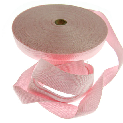 Soft Cotton Rich Herringbone Twill Webbing Strap For Bags - 25mm Wide - ThreadandTrimmings