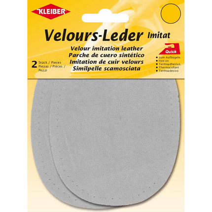 Imitation Leather Patches Iron On Velour by Kleiber - 2 Synthetic Patches - K877 - ThreadandTrimmings