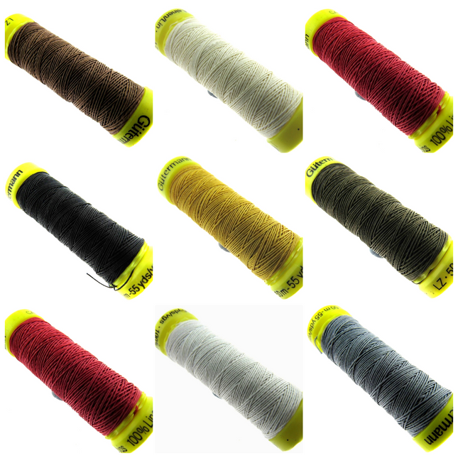 5 x 50m GUTERMANN STRONG LINEN THREAD - WHOLE BOX of FIVE REELS - ThreadandTrimmings