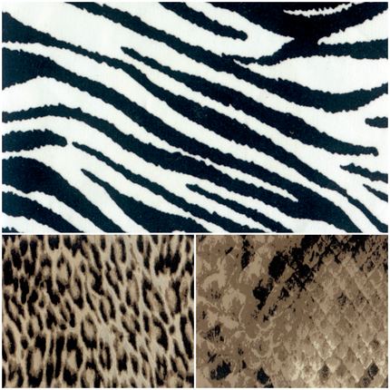 Iron-on Mending Repair Patch Fabric by Marbet - Snake Leopard Zebra -40cm x 15cm - ThreadandTrimmings