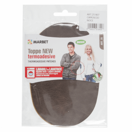 Synthetic Leather Elbow Mending Repair Patches by Marbet - Vinyl Chamois Effect - ThreadandTrimmings