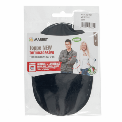 Patent Leather Effect Elbow Patches 1 Pair Synthetic Vinyl