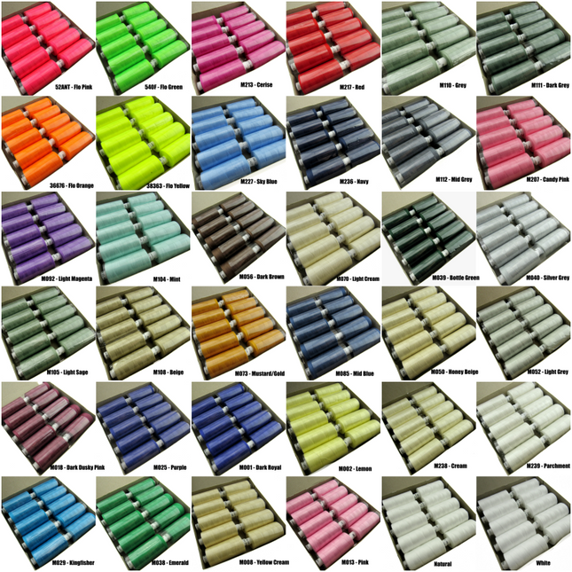 Coats Moon Sewing Thread Any 5 x Assorted Reels of 1000m Pick Your Own Colours - ThreadandTrimmings