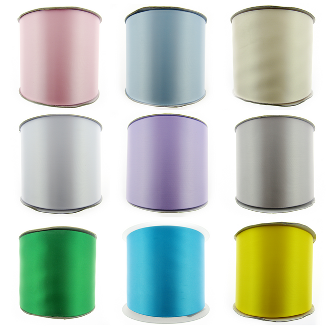 Satin Sash Ribbon 100mm 4" Extra Wide for Hen Party, Wedding Car, Decorations - ThreadandTrimmings