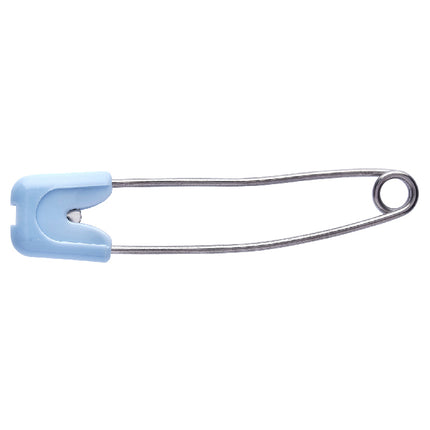 Baby Nappy Pins with Safety Lockable Cap 55mm Long Stainless Steel By Prym - ThreadandTrimmings