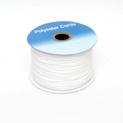 Non Stretch Roman Blind Cord - 200m Roll of 1.2mm White, Cream, Black Polyester - ThreadandTrimmings
