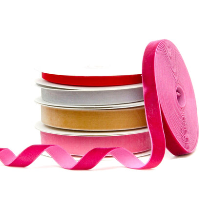 Velvet Ribbon Trimming Tape 9mm Wide Assorted Colours - ThreadandTrimmings