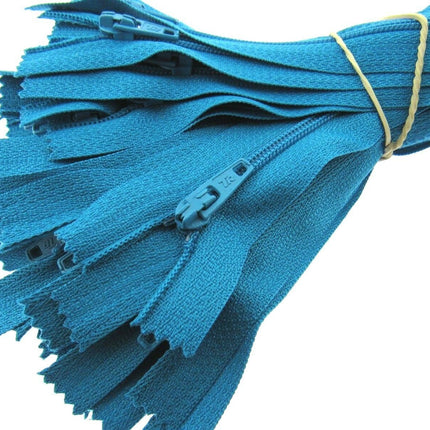 Nylon Closed End Zips 9" - 23cm / 26 Colours / Matching Zip Puller /Trebla Brand