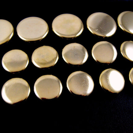 A Set of Plain Polished Metal Gold Blazer Buttons - ThreadandTrimmings
