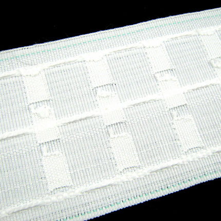 Premium Pencil Pleat - 3 inch Woven Pocket - 76mm (3") Wide -Whole Roll - 50m - ThreadandTrimmings