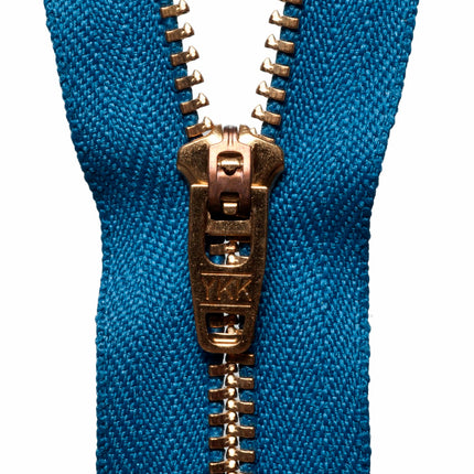 Brass Jean Zips by YKK 7 Colours & 5 Sizes Use For Jeans, Cords & Trousers - ThreadandTrimmings