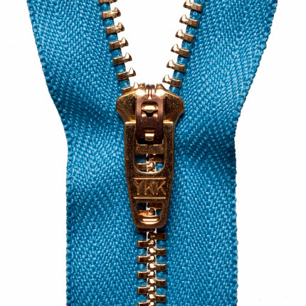 Brass Jean Zips by YKK 7 Colours & 5 Sizes Use For Jeans, Cords & Trousers - ThreadandTrimmings