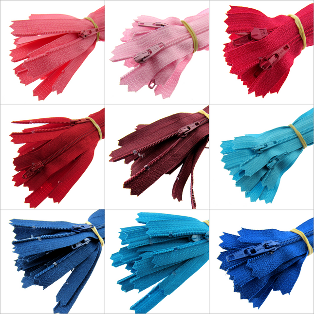 YKK Nylon Closed End Dress / Cushion Zips - 5 x 18", 20" or 22" High Quality Zip - ThreadandTrimmings
