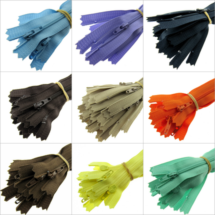 YKK Nylon Zips Closed End Dress Cushion Zips 18", 20" or 22" High Quality Zip - ThreadandTrimmings